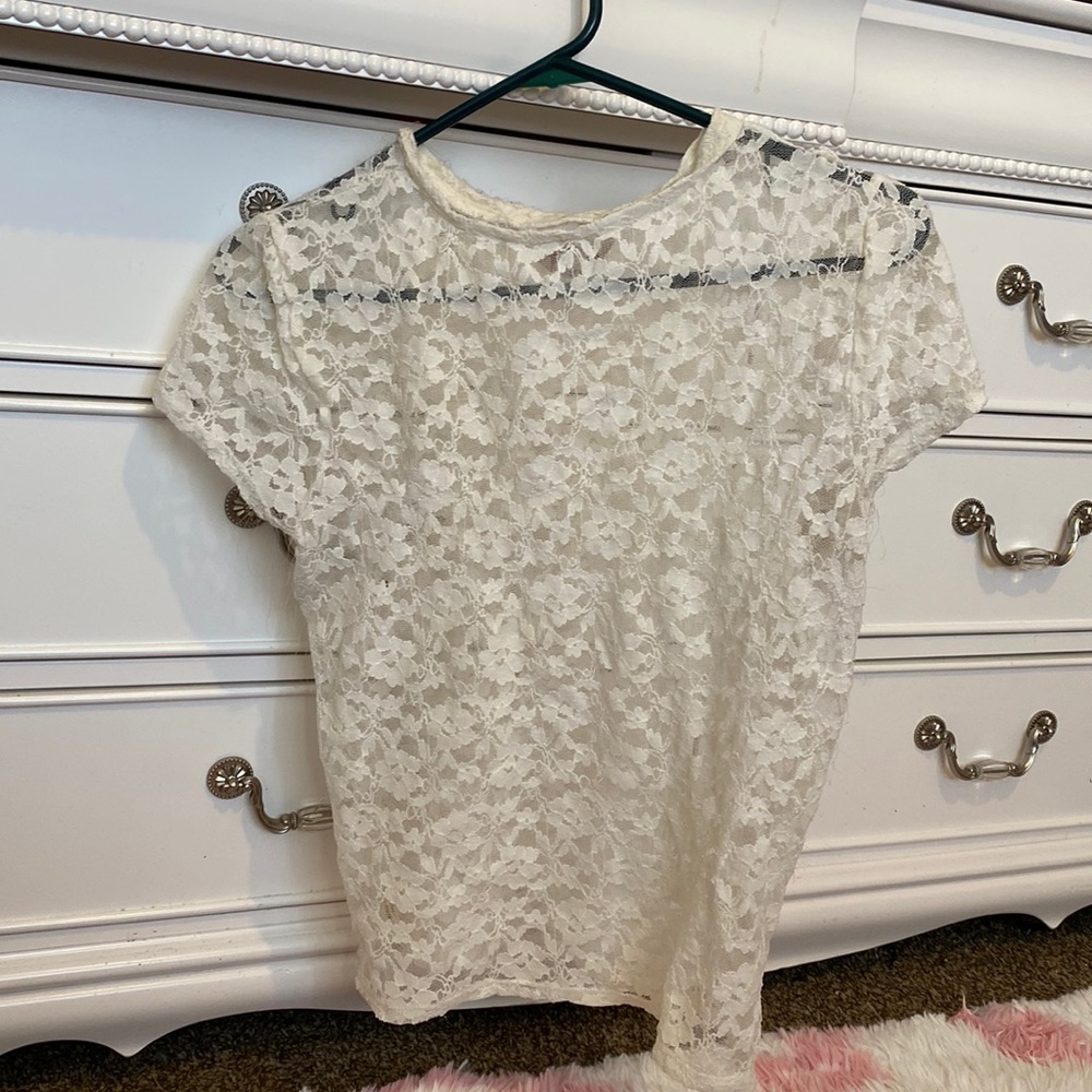White Medium mesh shirt!